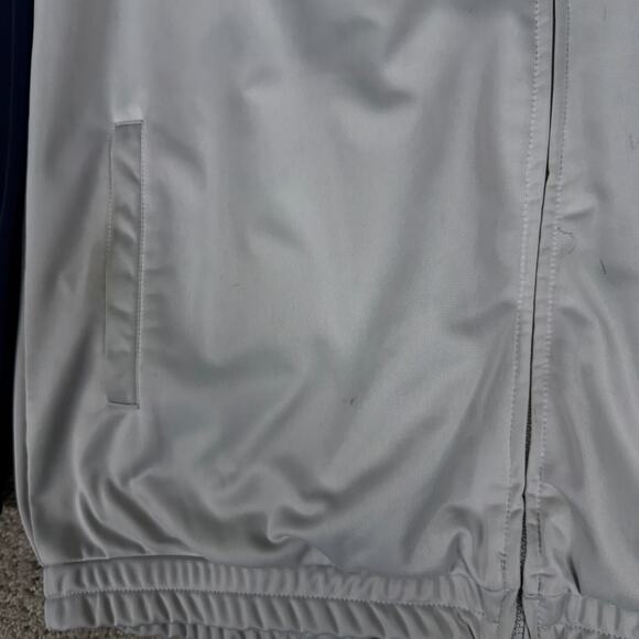 Boston Red Sox Jacket Mens L Gray Navy Baseball Zip Windbreaker Track Coat READ - Picture 6 of 15